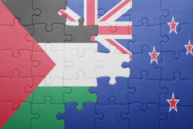 Yeni Zelanda ve Filistin Ulusal bayrak ile bulmaca