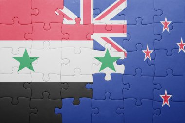 Suriye ve Yeni Zelanda ulusal bayrak ile bulmaca
