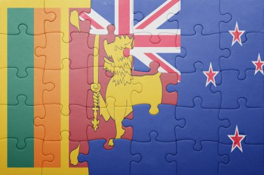 sri lanka ve Yeni Zelanda ulusal bayrak ile bulmaca
