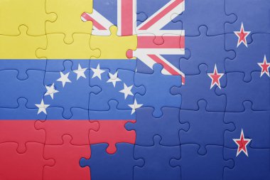 venezuela ve Yeni Zelanda ulusal bayrak ile bulmaca