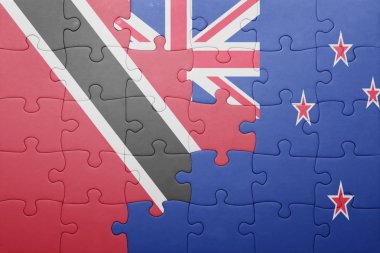 trinidad ve tobago ve Yeni Zelanda ulusal bayrak ile bulmaca