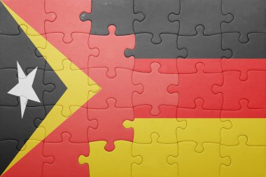 Bulmaca ile Almanya'nın ulusal bayrak ve Doğu timor