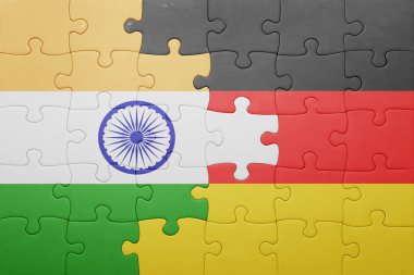 Almanya ve Hindistan Ulusal bayrak ile bulmaca