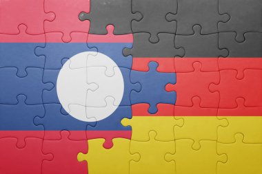 Almanya ve laos ulusal bayrak ile bulmaca