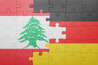 Almanya ve Lübnan ulusal bayrak ile bulmaca