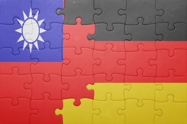 Almanya ve Tayvan ulusal bayrak ile bulmaca