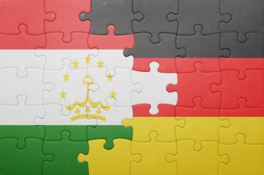 Almanya ve Tacikistan Ulusal bayrak ile bulmaca