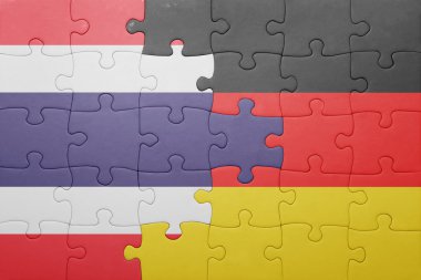 Almanya ve Tayland ulusal bayrak ile bulmaca