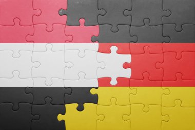 Almanya ve yemen ulusal bayrak ile bulmaca