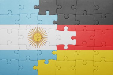 Almanya ve Arjantin ulusal bayrak ile bulmaca