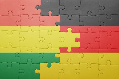 Almanya ve Bolivya Ulusal bayrak ile bulmaca