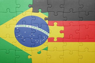 Almanya ve Brezilya ulusal bayrak ile bulmaca