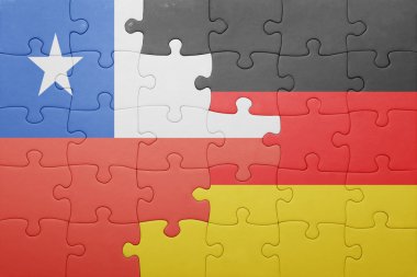 Almanya ve Şili ulusal bayrak ile bulmaca