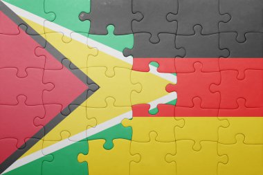 Almanya ve guyana ulusal bayrak ile bulmaca