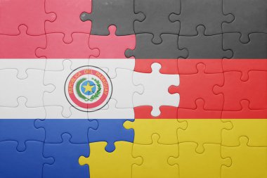 Almanya ve paraguay ulusal bayrak ile bulmaca
