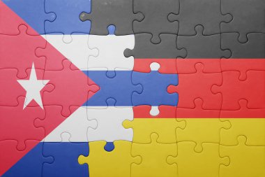 Almanya ve Küba ulusal bayrak ile bulmaca