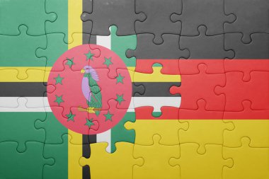 Almanya ve Dominika ulusal bayrak ile bulmaca