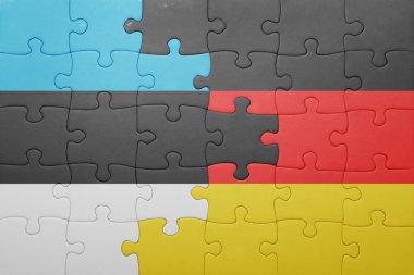 Estonya ve Almanya ulusal bayrak ile bulmaca 