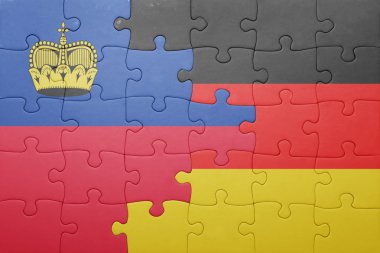 liechtenstein ve Almanya ulusal bayrak ile bulmaca 