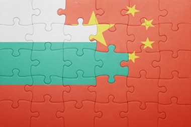 Bulgaristan ve Çin Ulusal bayrak ile bulmaca