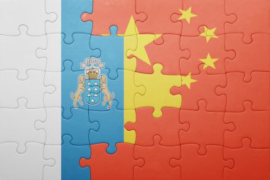 Kanarya Adaları ve Çin Ulusal bayrak ile bulmaca