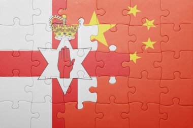 Kuzey İrlanda ve Çin Ulusal bayrak ile bulmaca