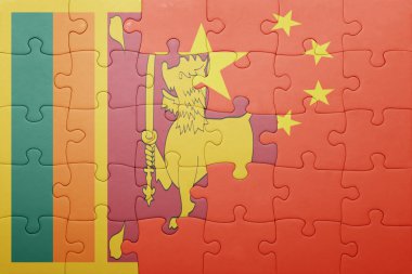 sri lanka ve Çin Ulusal bayrak ile bulmaca