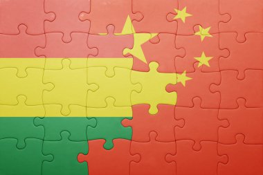 Bolivya ve Çin Ulusal bayrak ile bulmaca