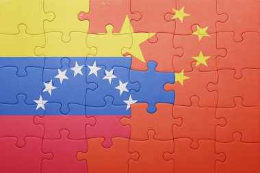 venezuela ve Çin Ulusal bayrak ile bulmaca