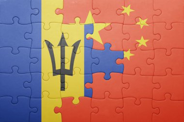 barbados ve Çin Ulusal bayrak ile bulmaca