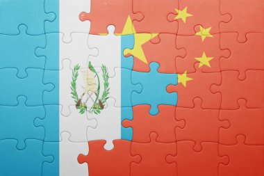 guatemala ve Çin Ulusal bayrak ile bulmaca