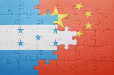 honduras ve Çin Ulusal bayrak ile bulmaca