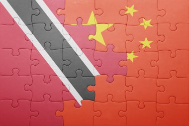 trinidad ve tobago ve Çin Ulusal bayrak ile bulmaca