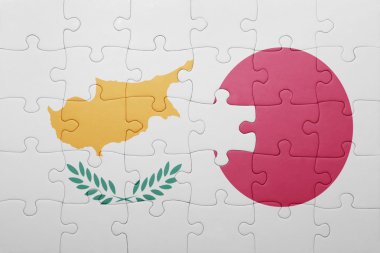 Kıbrıs ve Japonya Ulusal bayrak ile bulmaca