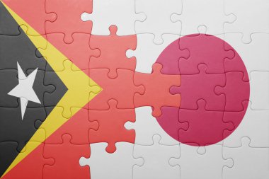 Doğu timor ve Japonya Ulusal bayrak ile bulmaca