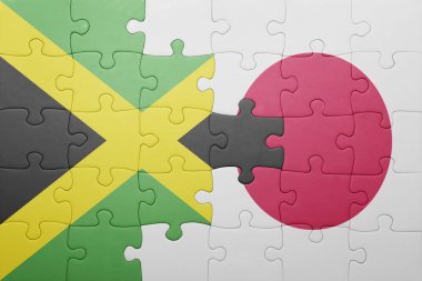 Jamaika ve Japonya Ulusal bayrak ile bulmaca