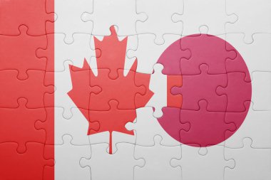 Kanada ve Japonya Ulusal bayrak ile bulmaca
