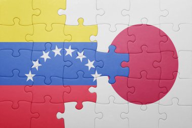 venezuela ve Japonya Ulusal bayrak ile bulmaca