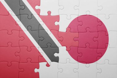 trinidad ve tobago ve Japonya Ulusal bayrak ile bulmaca