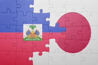 haiti ve Japonya Ulusal bayrak ile bulmaca