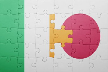 İrlanda ve Japonya Ulusal bayrak ile bulmaca