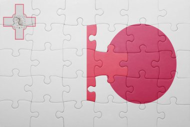 malta ve Japonya Ulusal bayrak ile bulmaca
