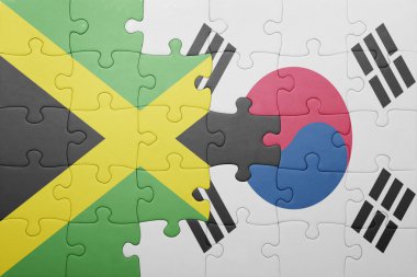 Türkiye ve Güney Kore ulusal bayrak ile bulmaca