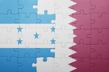 honduras ve Katar ulusal bayrak ile bulmaca
