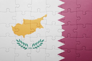 Kıbrıs ve Katar ulusal bayrak ile bulmaca