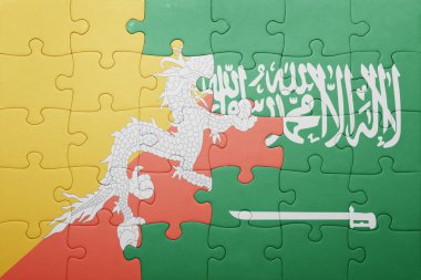 Suudi Arabistan ve Birleşik Arap Emirlikleri bayrağı ile bulmaca