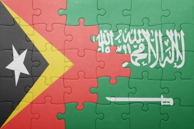 Suudi Arabistan ve Doğu timor bayrağı ile bulmaca