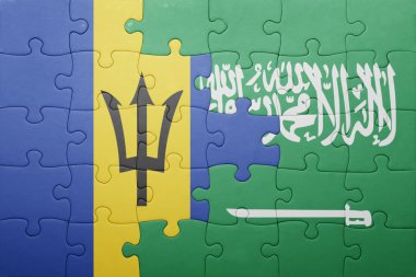 Suudi Arabistan ve barbados bayrağı ile bulmaca