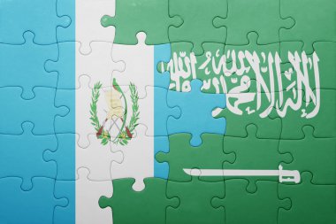 Suudi Arabistan ve guatemala ulusal bayrak ile bulmaca
