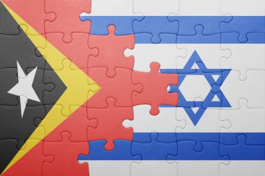 Bulmaca İsrail bayrağı ile ve Doğu timor